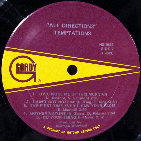 The Temptations : All Directions (LP, Album, Sup)