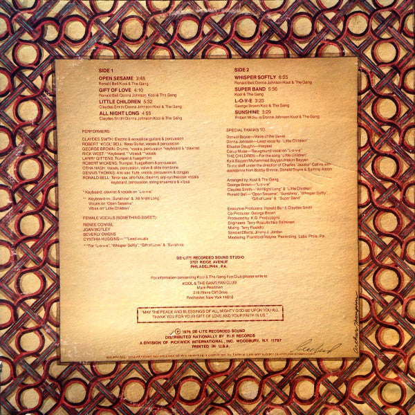 Kool & The Gang : Open Sesame (LP, Album, RP, Gat)