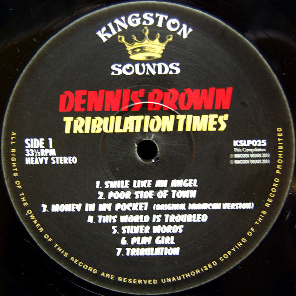 Dennis Brown : Tribulation Times (LP, Comp)