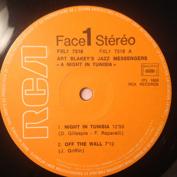 Art Blakey & The Jazz Messengers : A Night In Tunisia (LP, Album, RE)