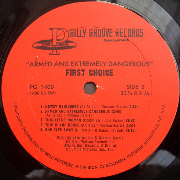 First Choice : Armed And Extremely Dangerous (LP, Album, BW )