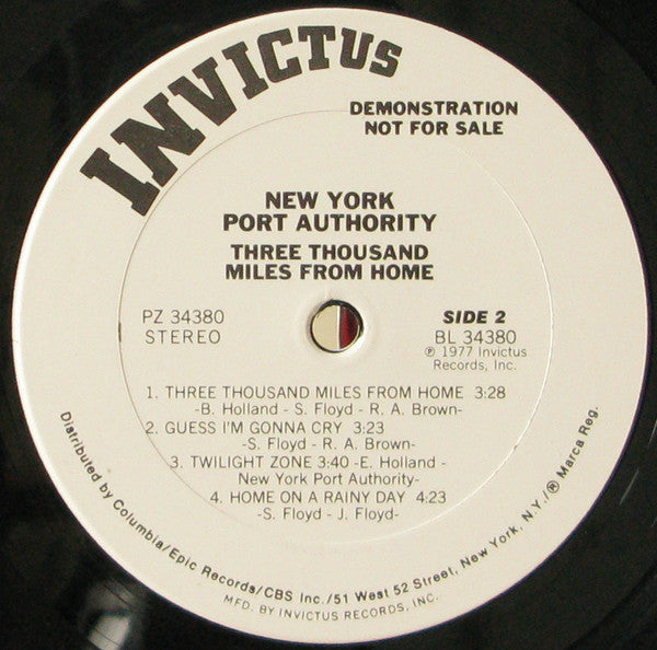 New York Port Authority : Three Thousand Miles From Home (LP, Album, Promo)