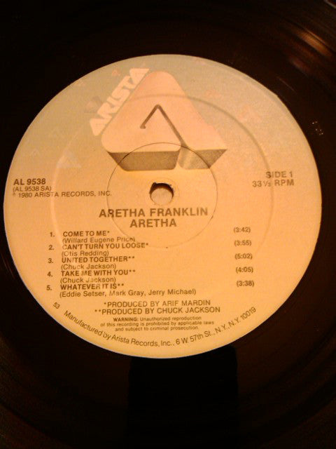 Aretha Franklin : Aretha (LP, Album, 53 )