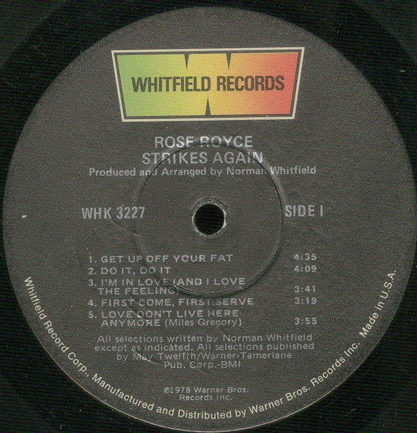 Rose Royce : Strikes Again (LP, Album, Gat)