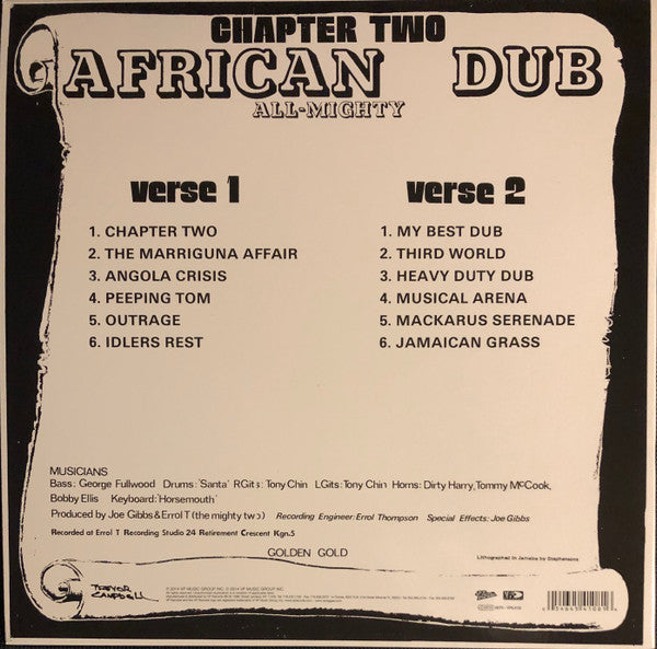 Joe Gibbs & The Professionals : African Dub (Chapter Two) (LP, Album, RE)
