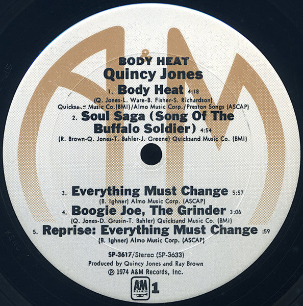 Quincy Jones : Body Heat (LP, Album, Pit)