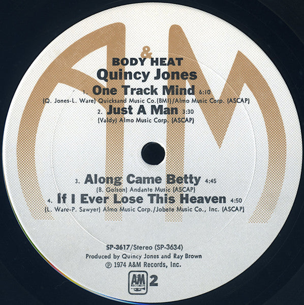 Quincy Jones : Body Heat (LP, Album, Pit)