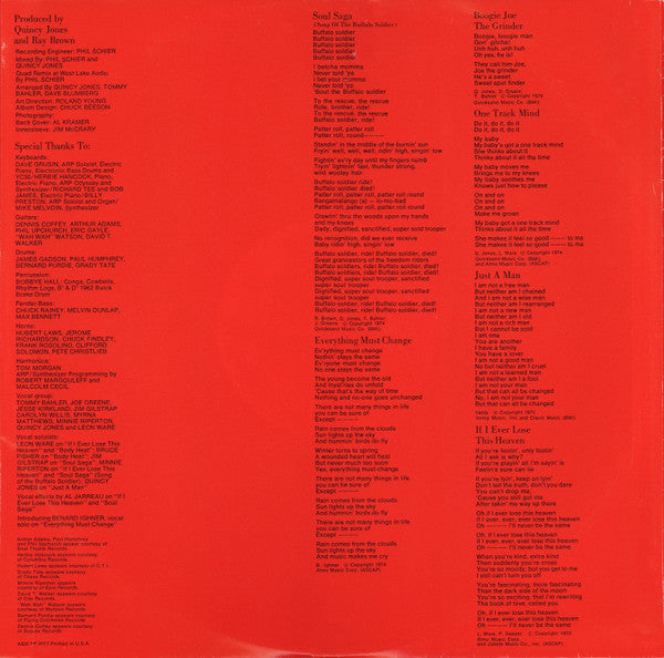 Quincy Jones : Body Heat (LP, Album, Pit)