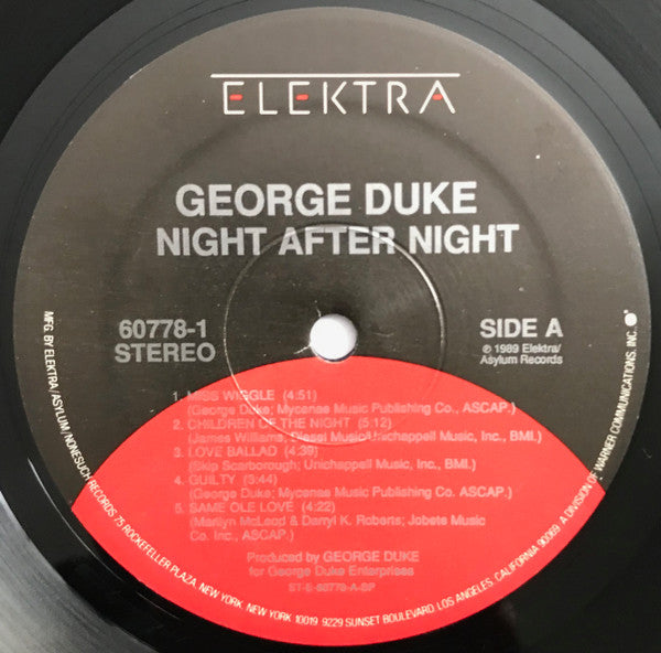George Duke : Night After Night (LP, Album, SP)