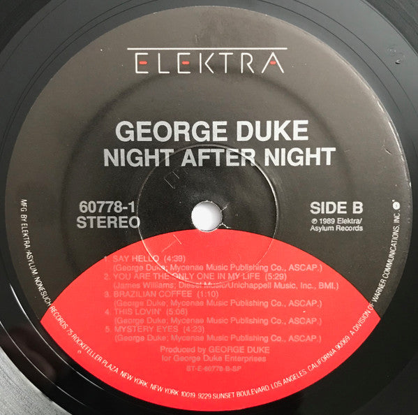 George Duke : Night After Night (LP, Album, SP)
