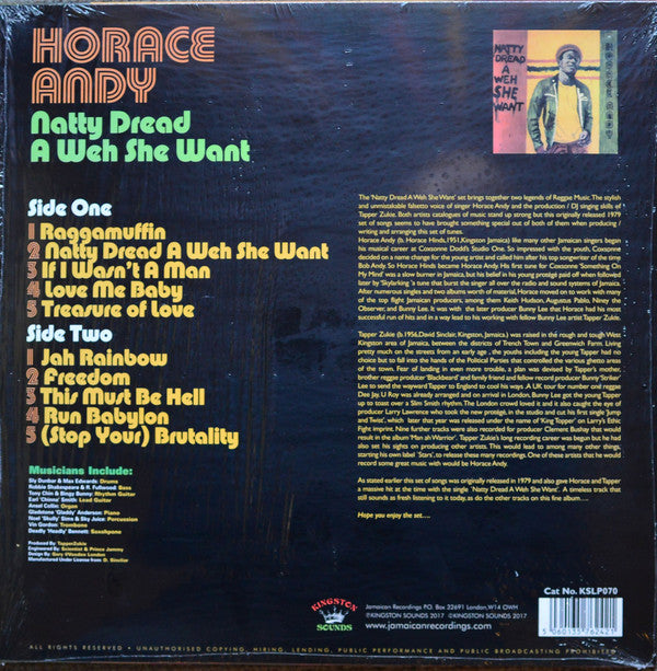 Horace Andy : Natty Dread A Weh She Want (LP, Album, RE)