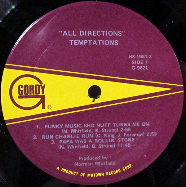 The Temptations : All Directions (LP, Album, Sup)
