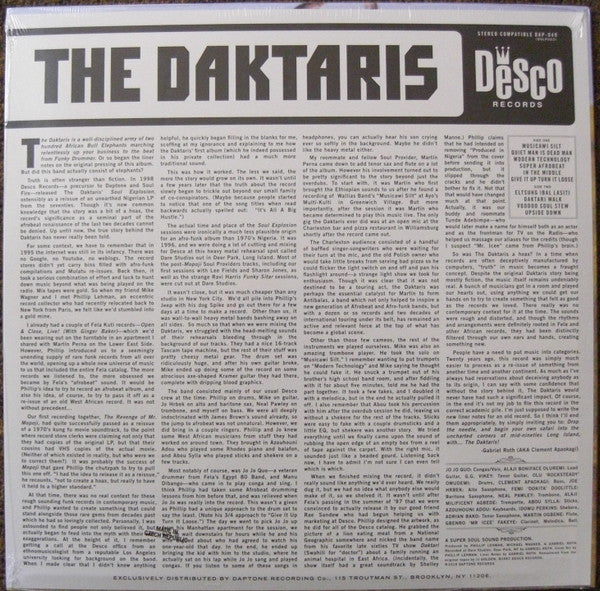 The Daktaris : Soul Explosion (LP, Album, RE, RM)