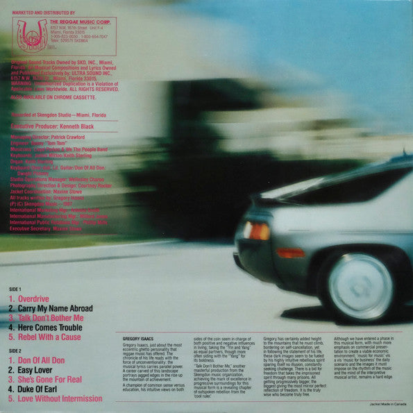 Gregory Isaacs : Talk Don't Bother Me (LP, Album, Gat)