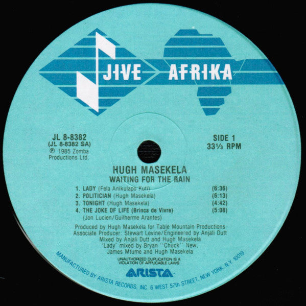 Hugh Masekela : Waiting For The Rain (LP, Album, Ind)