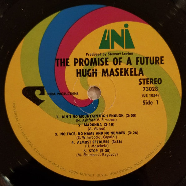 Hugh Masekela : The Promise Of A Future (LP, Album, Pin)