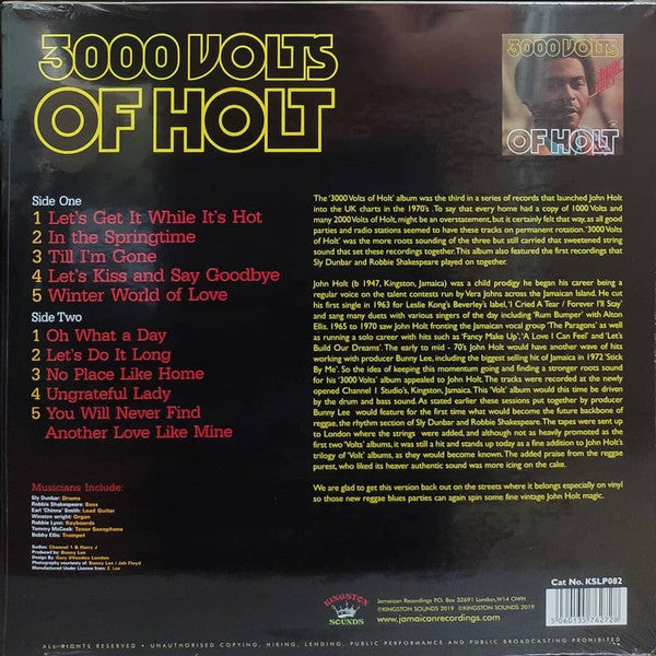 John Holt : 3000 Volts Of Holt (LP, RE)