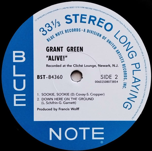 Grant Green : Alive! (LP, Album, RE, 180)