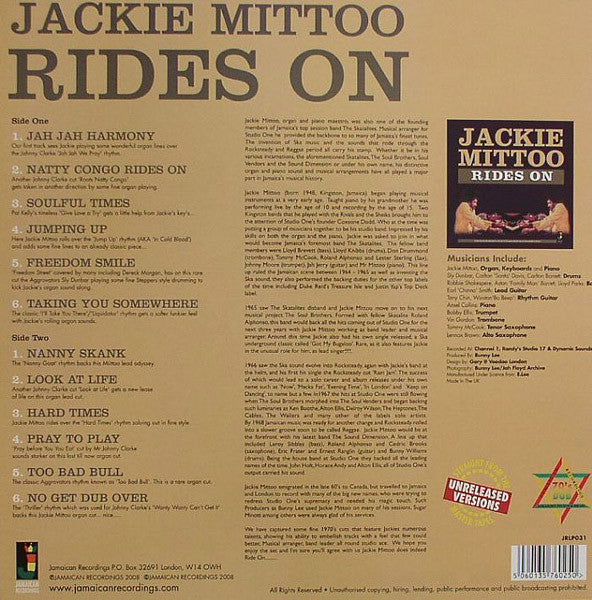Jackie Mittoo : Rides On (LP, Comp)