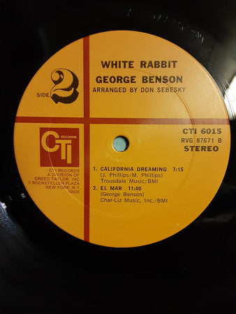 George Benson : White Rabbit (LP, Album, San)