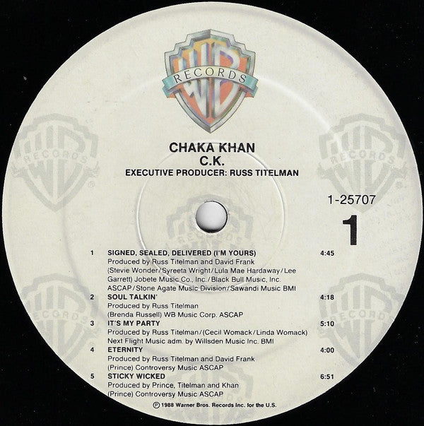 Chaka Khan : CK (LP, Album, Spe)