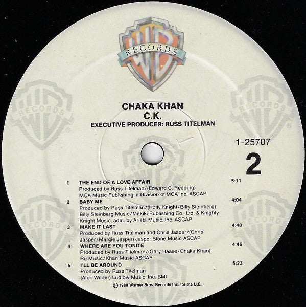 Chaka Khan : CK (LP, Album, Spe)