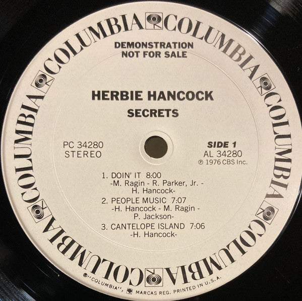 Herbie Hancock : Secrets (LP, Album, Promo, Pit)