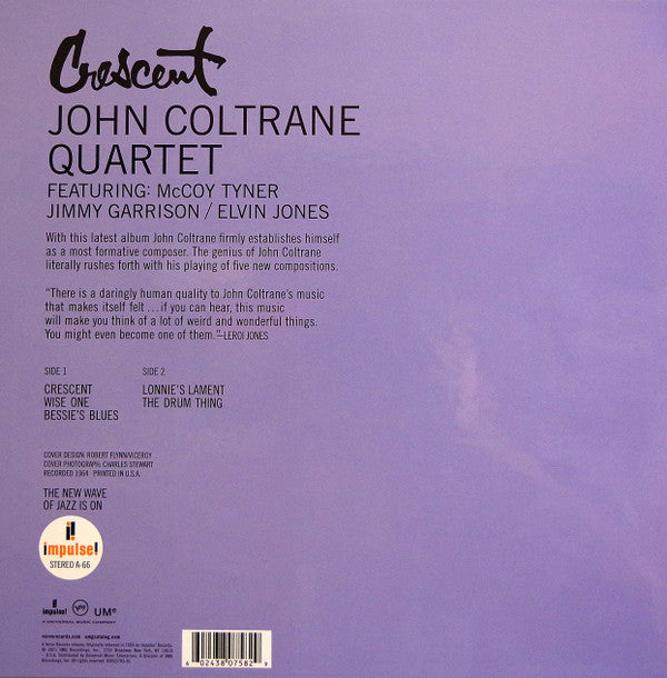 The John Coltrane Quartet : Crescent (LP, Album, RE, RM, Gat)