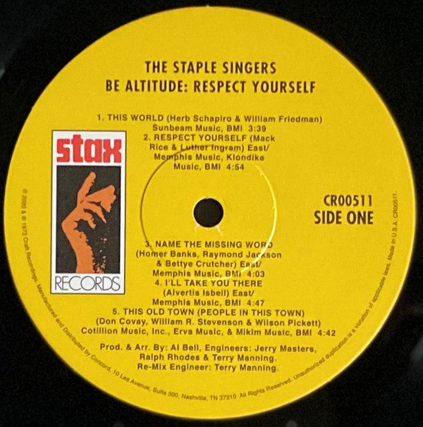 The Staple Singers : Be Altitude: Respect Yourself (LP, Album, RE, Gat)