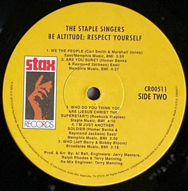 The Staple Singers : Be Altitude: Respect Yourself (LP, Album, RE, Gat)