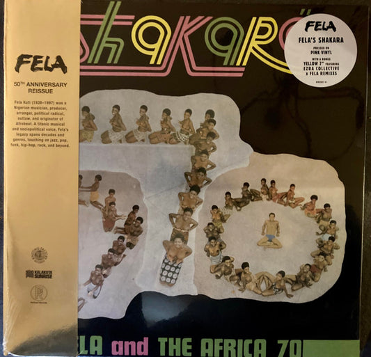 Fela Kuti And Africa 70 : Shakara (LP, Album, Ltd, RE, Pin + 7", Ltd, Yel)