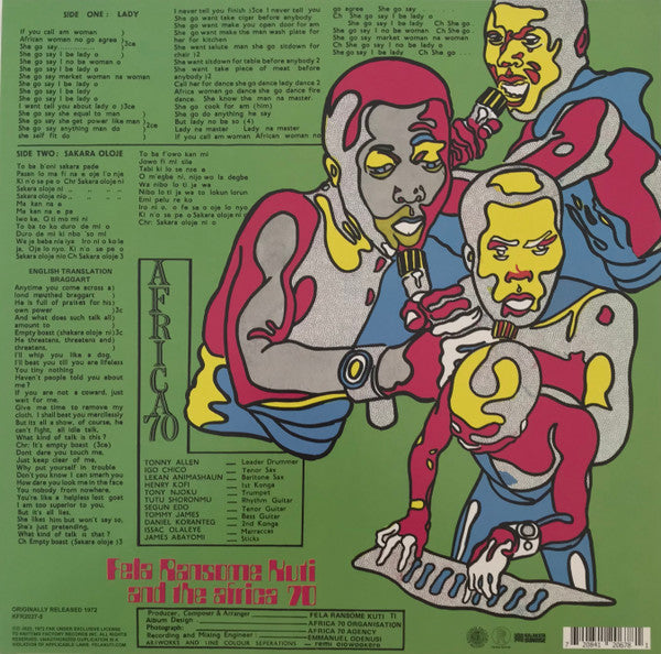 Fela Kuti And Africa 70 : Shakara (LP, Album, Ltd, RE, Pin + 7", Ltd, Yel)