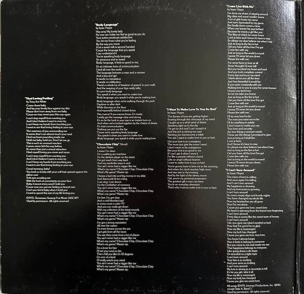 Isaac Hayes : Chocolate Chip (LP, Album, Pit)