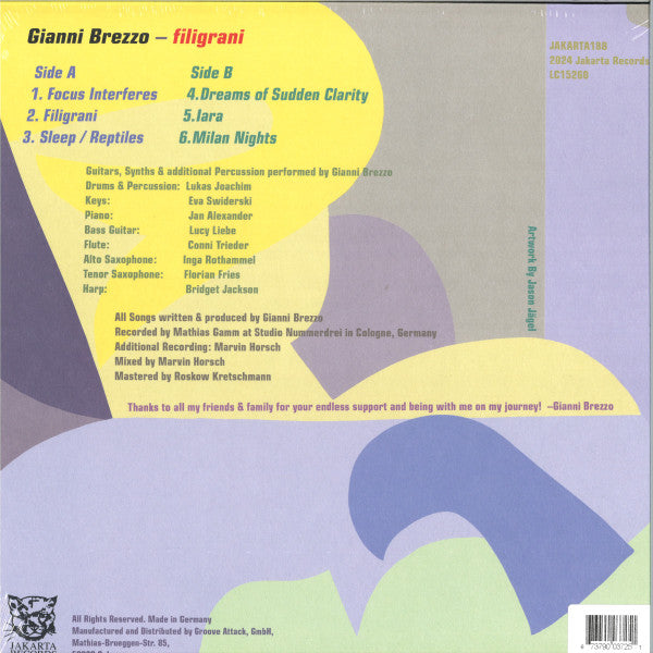Gianni Brezzo : Filigrani (12", EP, Ltd)