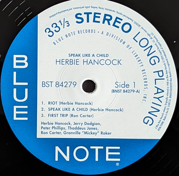 Herbie Hancock : Speak Like A Child (LP, Album, RE, 180)