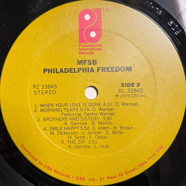 MFSB : Philadelphia Freedom (LP, Album, Promo, Pit)