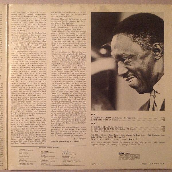 Art Blakey & The Jazz Messengers : A Night In Tunisia (LP, Album, RE)