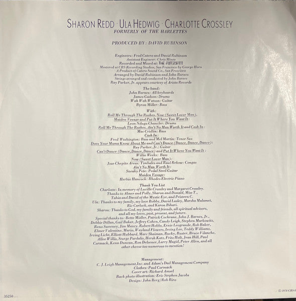 Sharon Redd • Ula Hedwig • Charlotte Crossley : Formerly Of The Harlettes (LP, Album, Promo)