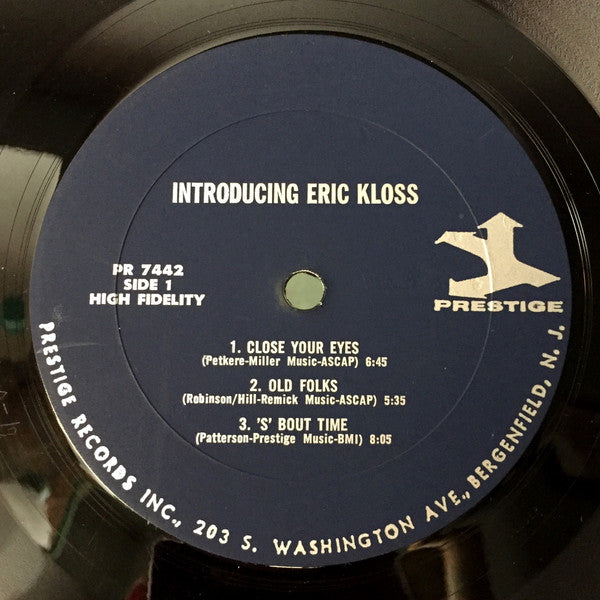 Eric Kloss With Don Patterson : Introducing Eric Kloss (LP, Album, Mono)