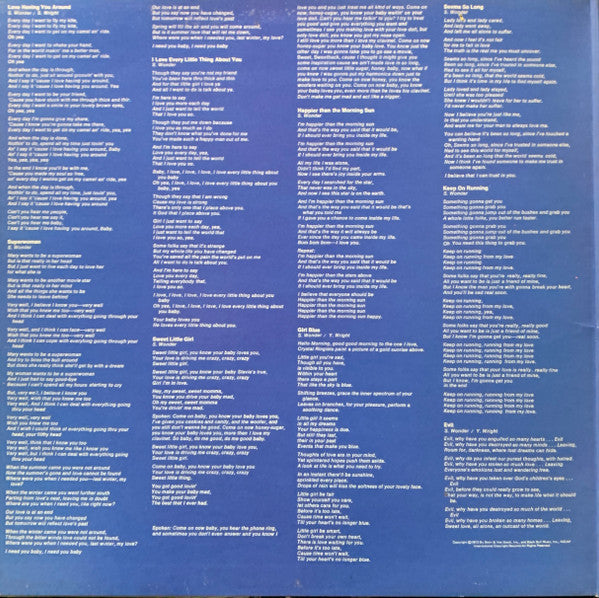 Stevie Wonder : Music Of My Mind (LP, Album, RE, Gat)