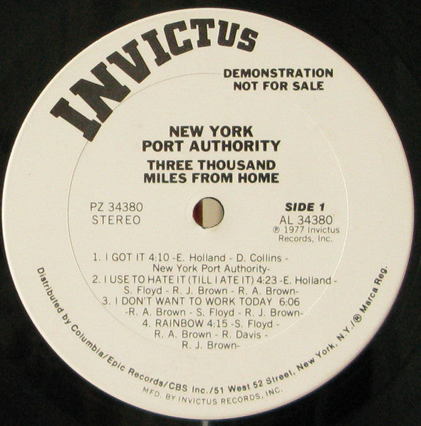 New York Port Authority : Three Thousand Miles From Home (LP, Album, Promo)