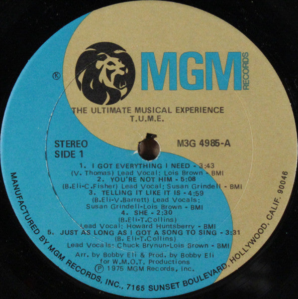 T.U.M.E. : The Ultimate Musical Experience (LP, Album)