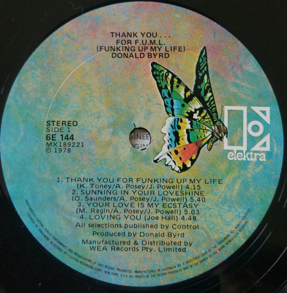 Donald Byrd : Thank You … For F.U.M.L. (Funking Up My Life) (LP, Album)
