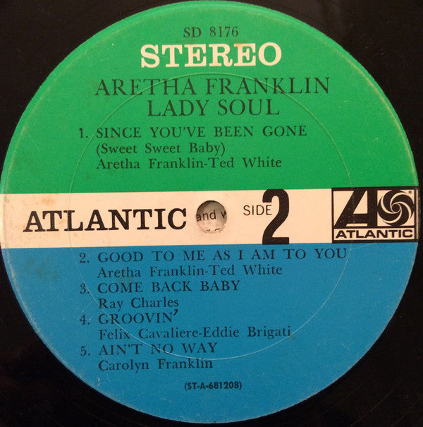 Aretha Franklin : Lady Soul (LP, Album, Pit)